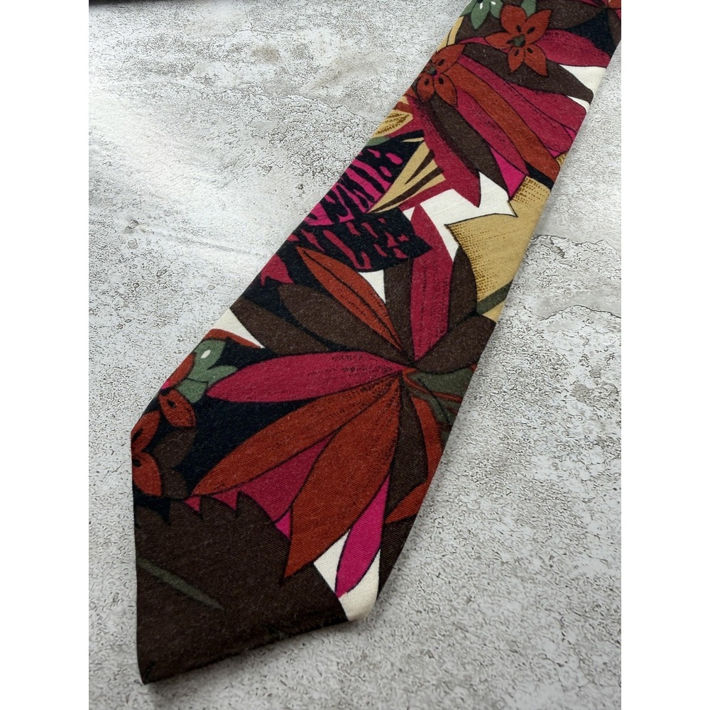 Liberty Of London Tie Mens One Size Multicolor Cotton Pointed Floral Woven